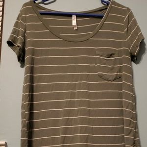 Love Charm Striped Shirt